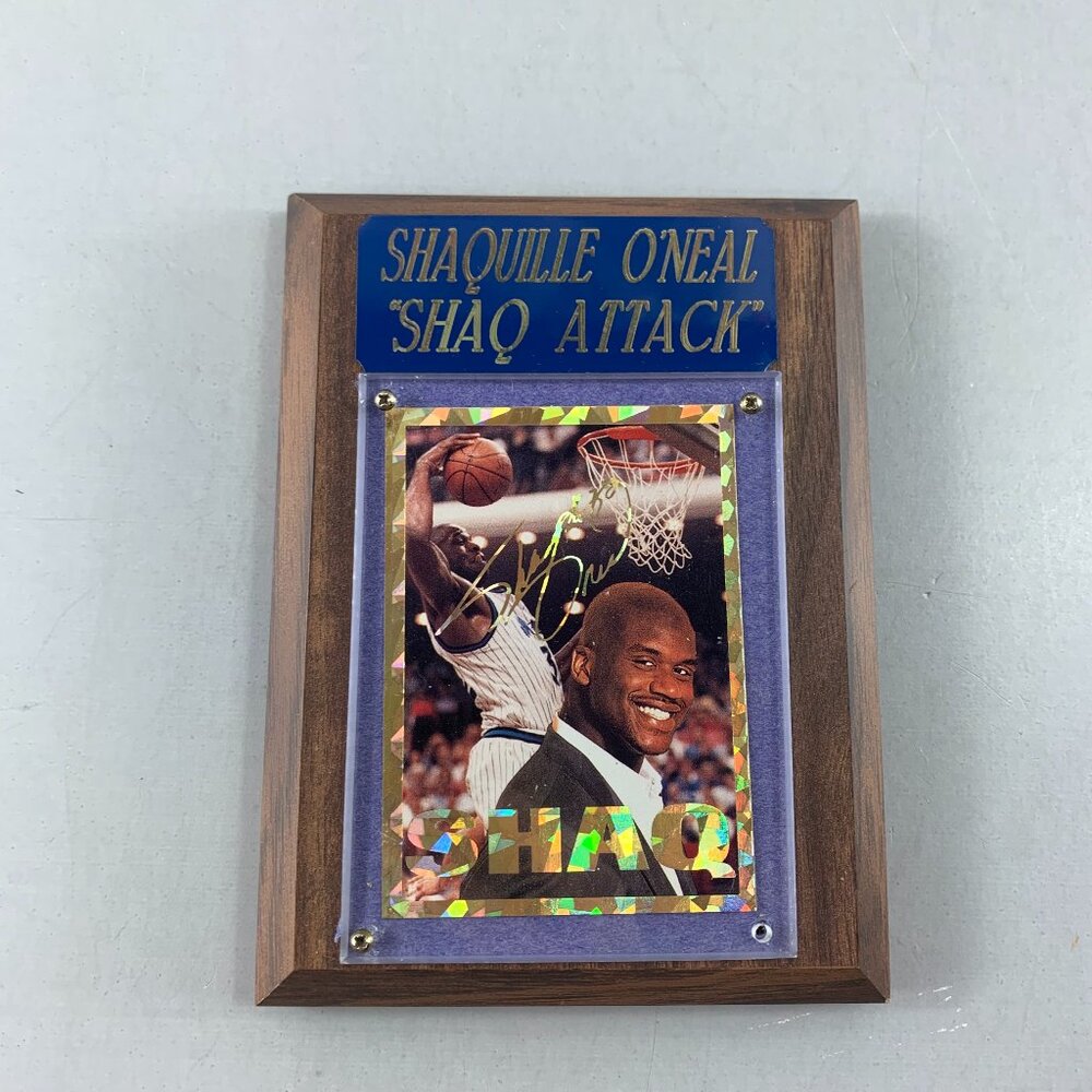 NBA Shaq 93 / 95 USA Orlando Magic Shaq Attack Card Wall Plaque 5" x 7"